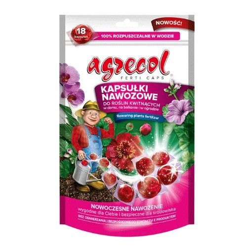 Добриво в капсулах для квітучих рослин Agrecol, 18 шт