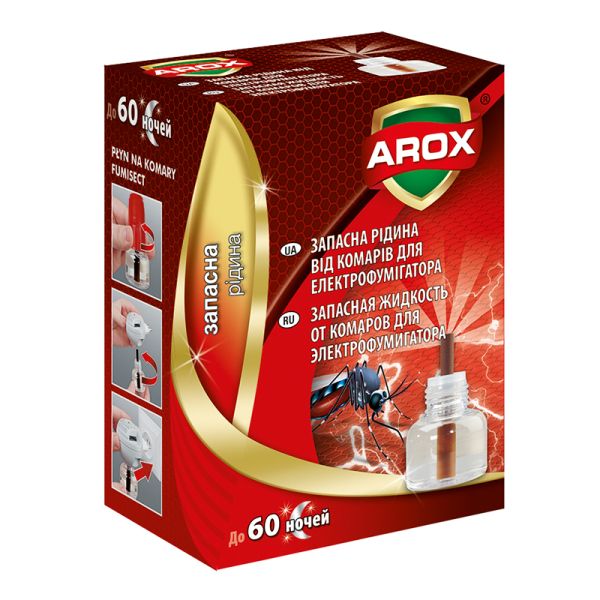 Запасная жидкость 60 ночей до электрофумигаторы Arox Запасная жидкость 60 ночей до электрофумигаторы Arox