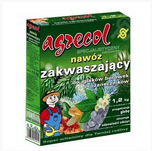 Добриво підкислююче для хвойних рослин, лохини та азалії 20-0-0 Agrecol, 1,2 кг