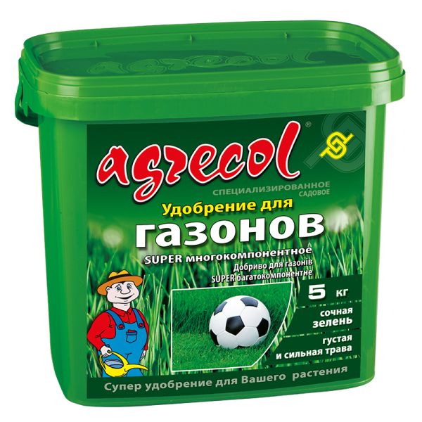 Добриво для газонів super багатокомпонентне 20-5-9,4 Agrecol, 5 кг
