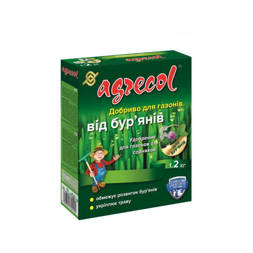 Добриво для газонів від бур'янів 15,5-0-0 Agrecol Добриво для газонів від бур'янів 15,5-0-0 Agrecol
