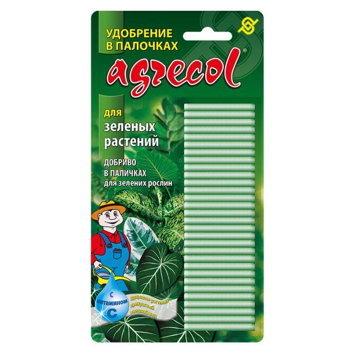Добриво в паличках для декоративно-листяних рослин з вітаміном С 12-6-8 Agrecol