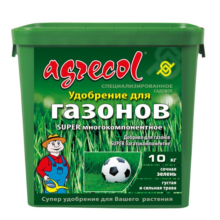 Добриво для газонів super багатокомпонентне 20-5-9,4 Agrecol, 5 кг