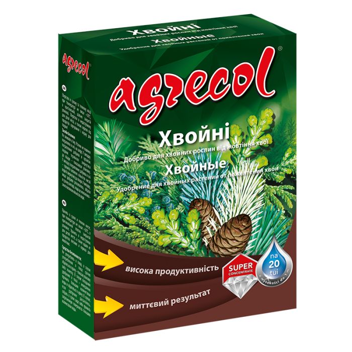 Добриво для хвойних від пожовтіння хвої Agrecol, 0,25 кг