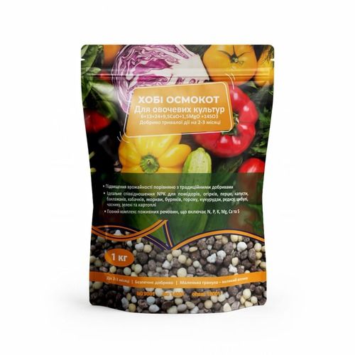 Мінеральне добриво Хобі Осмокот для овочевих культур 6-13-24-2MgO+TE, 2-3М, 1 кг